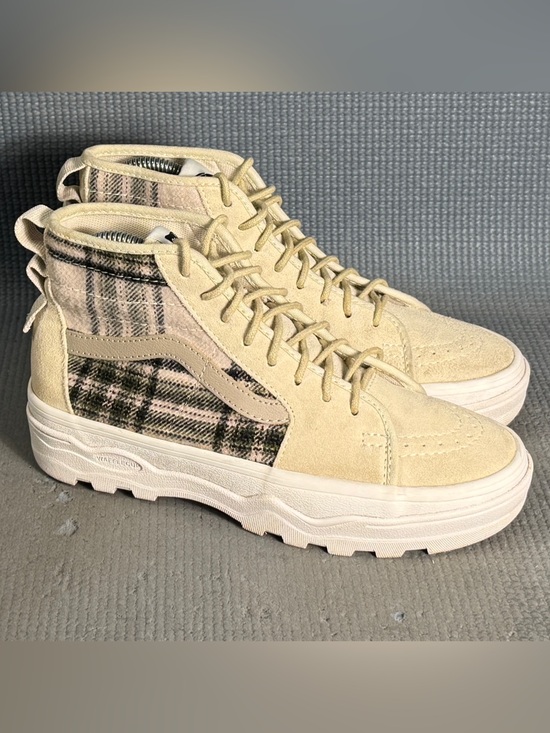 Vans Shoes - Vans Sentry Sk8-Hi Top Plaid Turtledove Ultra Cushion Sneakers Women’s Size 6.5